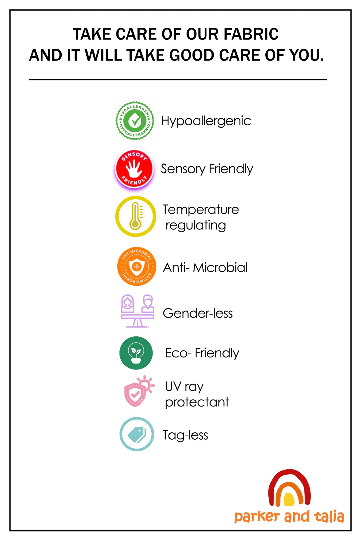 The Everday Sensory Friendly White Tee w Chewy necklace- *actual chewy necklace design may vary, but color will match tee*